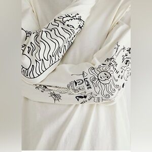 FREE PEOPLE Up To Us Doodle Tee